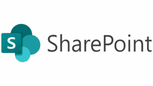 Logo de Microsoft SharePoint, outil collaboratif pour centraliser et partager fichiers et informations en entreprise.
